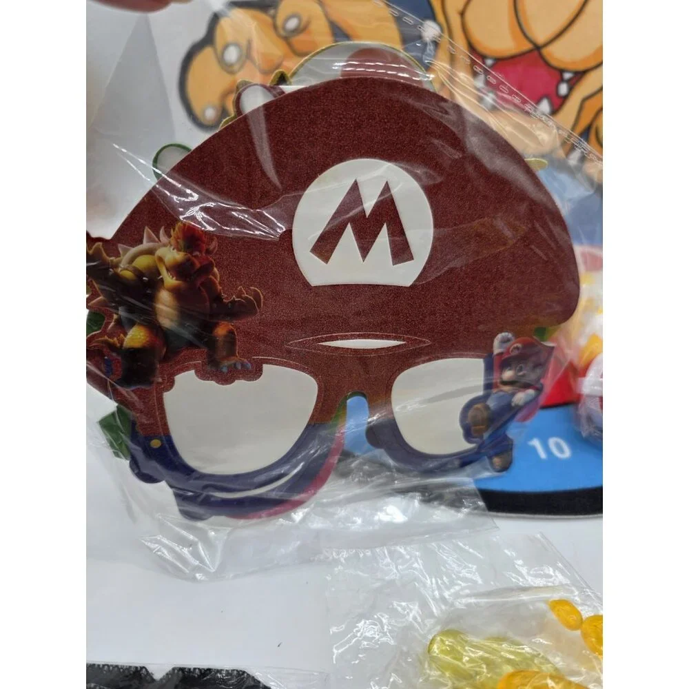 Super Mario Party Bag Video Game Birthday Pack Gift Favors Balloons Mustache Lot
